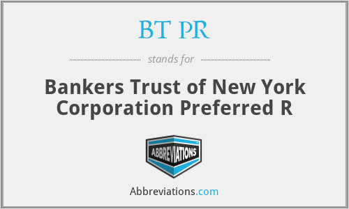 BT PR - Bankers Trust of New York Corporation Preferred R